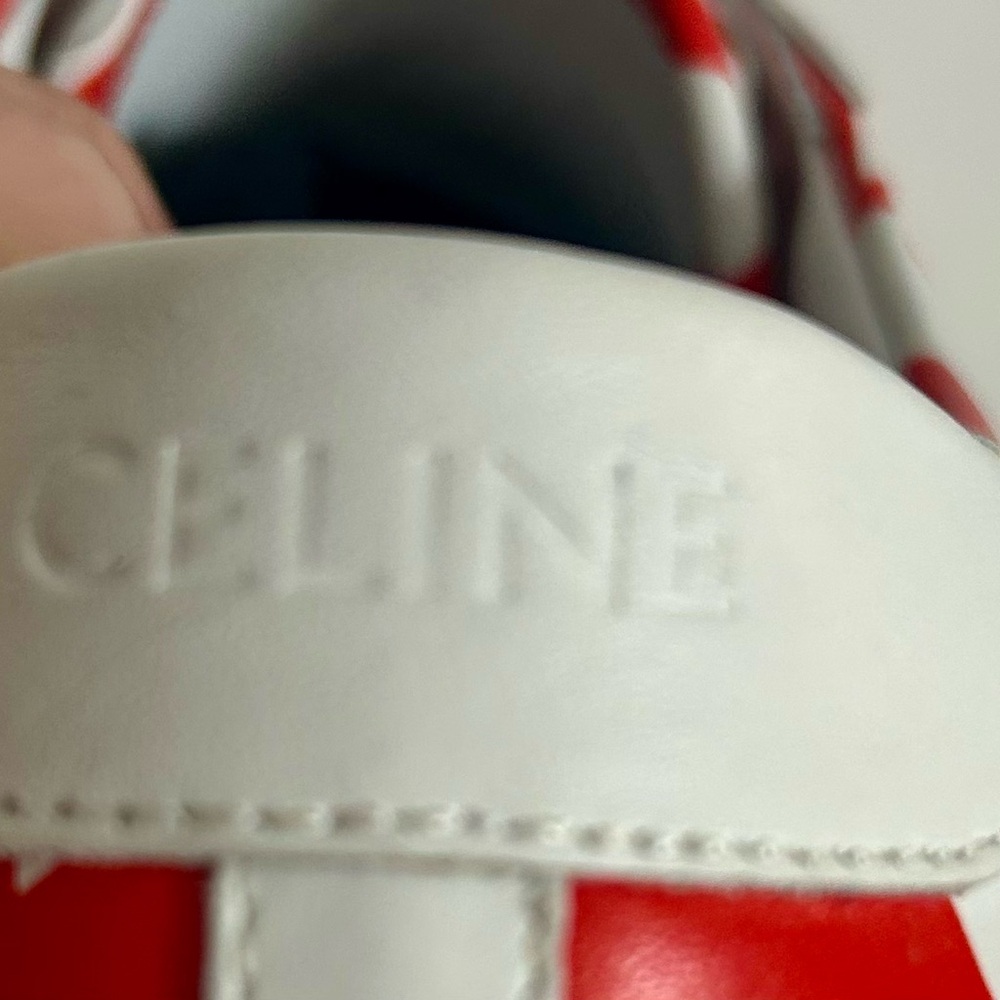 New with box & bag , 
Celine Red and White Eye Print Sneakers - Picture 6 of 10